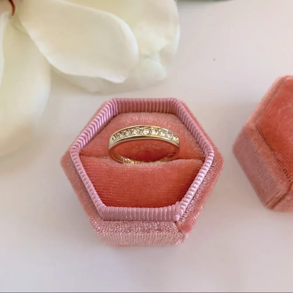 Camille Lucie Gold Band Rhinestone Ring